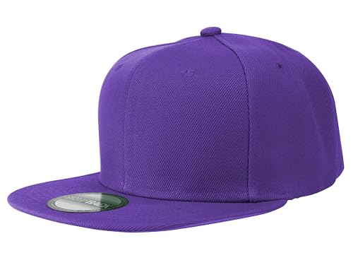 Image of Gelante Snapback Hats for Men - Flat Bill Brim Baseball Cap Hat - Plain Blank Adjustable