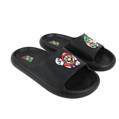 Ground Up Nintendo Adult Mens Mario and Luigi Comfort Slide