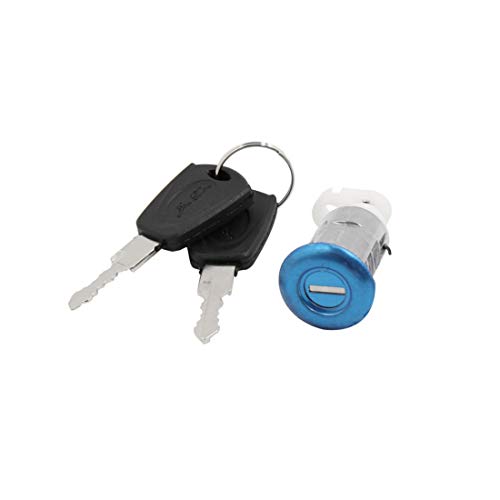 uxcell Cylinder Security Sitting Seat Lock with 2 Keys Set for Motorcycle Scooter