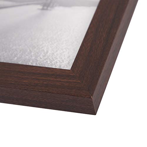 Frametory, 5X7 Double Picture Frame Hinged 2 Photos Frame Collage, Desk Picture Frame With Glass, Vertical (Brown, 1 Pack) #TOP2