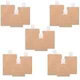 HONITANO 15 pièces Kraft Paper Squeeze Pouches For Lotion Travel Set Leakproof Refillable...