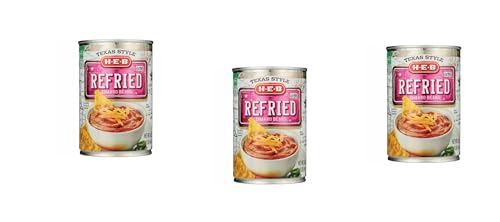 H-E-B Beans 15oz - 3 cans (Refried Charro)