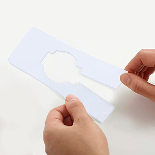 15 Stück Schrankregaltrenner, 1 Stück Blanko Aufkleber, weißer rechteckiger Kleiderbügeltrenner, Schranktrenner zum Sortieren der Kleidergröße, Farbe