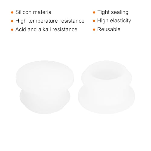 Image of MECCANIXITY Silicone Snap in Locking Hole Plugs Rubber Panel Seal Cover Flush Type Panel Round for Kitchen Rubber Bulkheads Waterproof Sealing Plugs 18mm /0.71 Inch Dia Transparent,Pack of 10