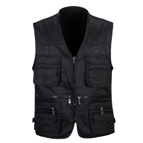 Gilet multi-poches coton homme sans manches veste légère été de loisirs