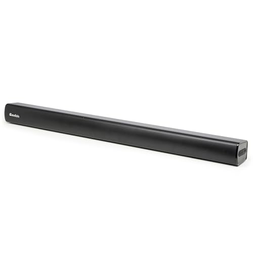 Audizio SB90 – Barra de Sonido para TV 90W con HDMI ARC, Bluetooth 5.3, USB y Entrada óptica, soundbar compacta de 90 cm con Control Remoto y Montaje Pared, Color Negro