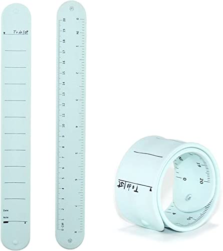 ウェアラブルメモ メモ帳 ポケットサイズ 消せるメモ 手首メモノート やることリスト 腕に巻くメモ帳ルーラー 手首 シリコンメモリストバンド やることリスト (C:イエロー,S)