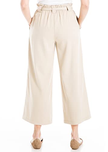 Max Studio Womens Twill Cropped Wide Leg Pant3