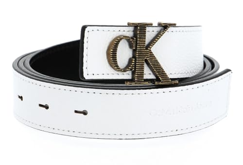 Ceinture Calvin Klein blanche en cuir look urbain chic branché