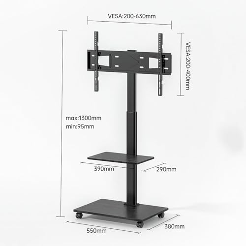 Soporte Universal para TV, carrito móvil para 32-70 pulgadas miniatura 2