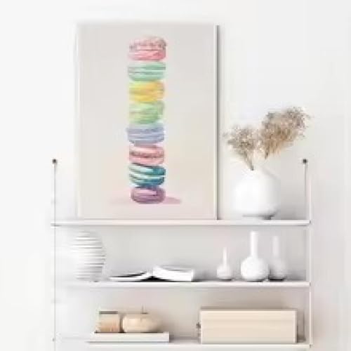 Affiche macarons et cerises pour une ambiance vintage et gourmande au salon