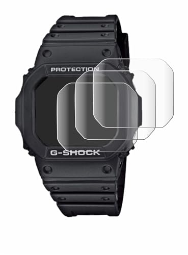 savvies 4x Full-Screen Protection Film for Casio G-Shock GW-M5610-1ER Full Cover Screen Protector 3D Curved [Edge to Edge, Scratch Proof, Ultra Clear]