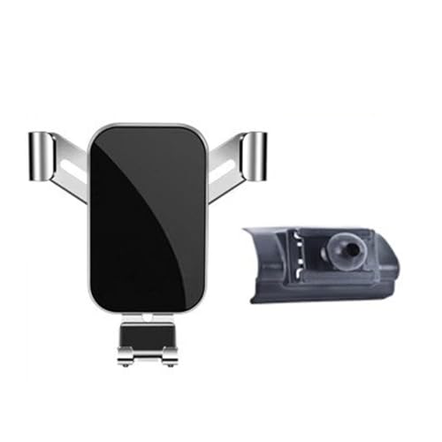 JGQFB Uchwyt na telefon samochodowy, kompatybilny z Audi Q7 Q8 2019-2024 części zamienne do samochodów, srebrny