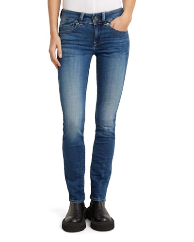 Jeans Midge Straight en medium indigo aged, 24W/28L. Ajuste recto cómodo, efecto aged que resalta tu estilo. 5 bolsillos, cintura ajustable y costuras pesadas para durabilidad. ¡Únete a la tendencia y lleva tu look a otro nivel!