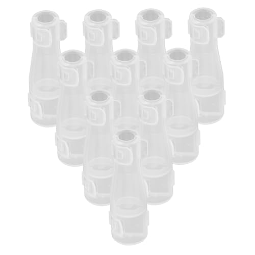 Beaupretty ダストカバー メイクブラシ保護カバー 10個 透明プラスチック製 多用途 アイシャドウブラシ ファンデーションブラシ用