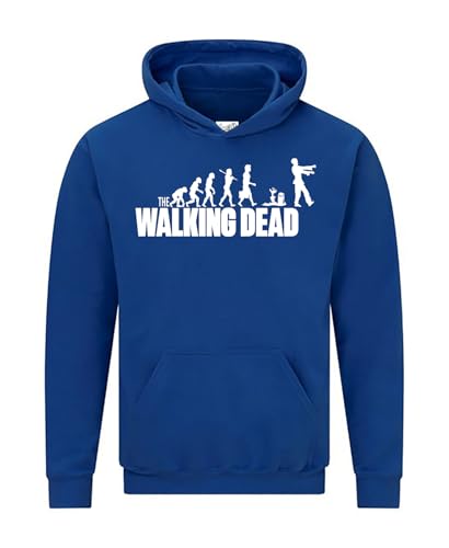 Snapit Walking Dead Zombie TV Show Inspired Hoodie -Quality printed Mens Hoodie for Kids/Women/UK Men - Unisex Hooded Jumper with Kangroo Pockets Royal