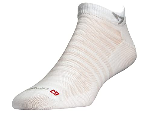 Image of Drymax Hyper Thin Running Mini Crew 1-Pair White LG (Men's Shoe 8.5-10.5, Women's Shoe 10-12)