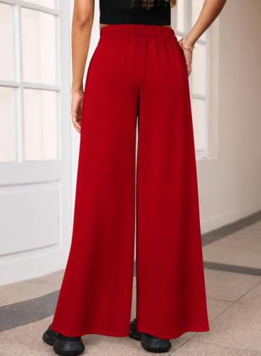 Image of Q - RIOUS Women's Wide Leg Drawstring Relaxed Fit Trouser