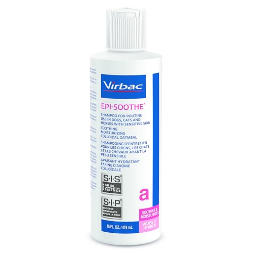 Virbac Epi-Soothe Pet Shampoo For Dogs, Cats & Horses (16 oz) - For Dry or Sensitive Skin