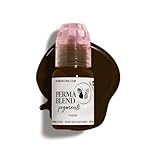 Perma Blend - Fudge - Microblading Ink for Permanent Eyeliner - Professional Tattoo Ink - Cool Medium/Dark Brown Tattoo Ink Makeup - Vegan (0.5 oz)