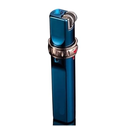 Encendedor portátil de metal recargable con llama ajustable resistente al viento 2