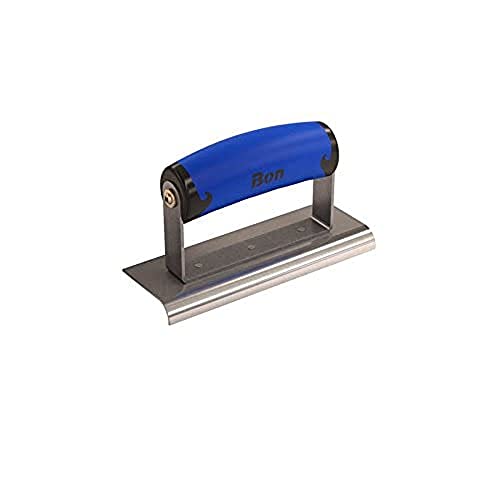 Bon 62-435 6-Inch by 2-Inch Stainless Steel Concrete Sidewalk Edger with 3/8-Inch Radius and 1/2-Inch Deep Comfort Grip Handle