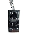  LEGO Llavero negro de ladrillo metalizado (tamaño 2 x 4) - 853992