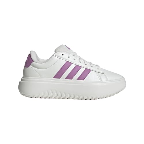 adidas Womens Grand Court Platform Sneakers Shoes Casual - White2