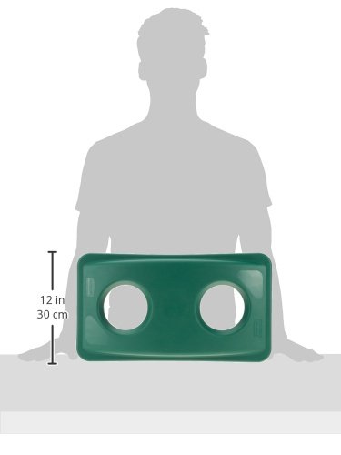 Image of Rubbermaid Commercial Products Green Recycle Trash Can Can Bottle Recycling Lid, For Use with Untouchable Square Bins