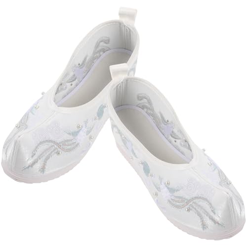 Chaussures brodées style chinois souples pour pieds sensibles en fête