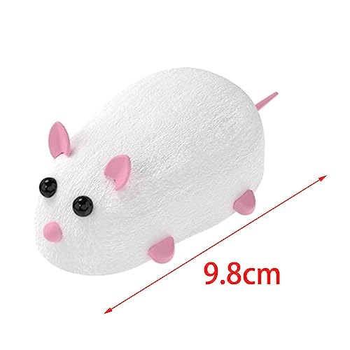 ＡＷＨＡＯ Brinquedo interativo para gatos com controle remoto, simulação de gatinho jogando, BRANCO