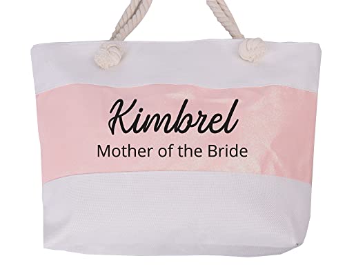 Personalized Glitter Blush Tote Bag Bridesmaid Tote Bag Bachelorette Beach Bridesmaid Gift for Women Best Friend Birthday