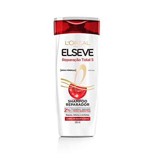 Shampoo Elseve Reparação Total 5 200ml - Para Cabelos Danificados Shampoo Elseve Reparação Total 5 200ml - Para Cabelos Danificados
