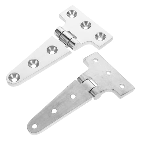 KICHOUSE Stainless Steel Hinge Set 2 Pcs T-Shape Hinges for Marine Cabin Doors Heavy Duty Use