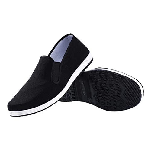 Chinese Tai Chi Shoes, Men's Slip-On Chinese Traditional Old Breathable Beijing Shoes, Anti-Slip Fashion Kung Fu Tai Chi Rubber Sole Martial Arts Shoe, for Both Indoor and Outdoor Use
