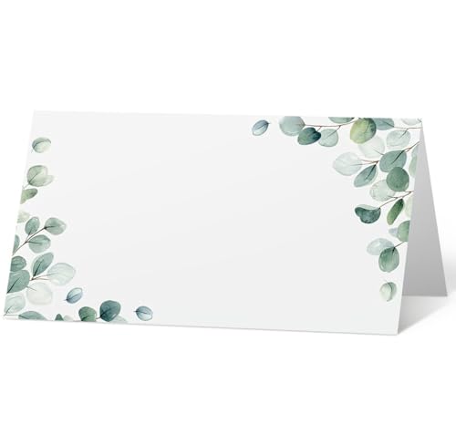 Kellegour 50 cartões de mesa para casamentos, decoração de mesa, cartões de nome para escrever, design elegante, cartões de mesa com design elegante para casamentos, aniversários, confirmações,
