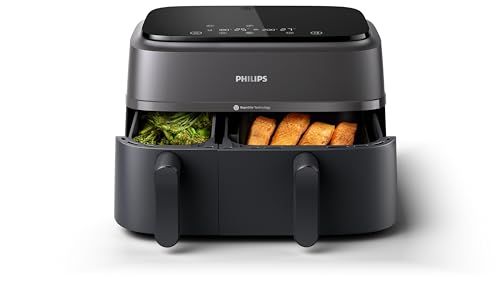 Philips Air Fryer Série 3000 Double Panier - Cuisson saine, rapide et polyvalente, capacité de 9...