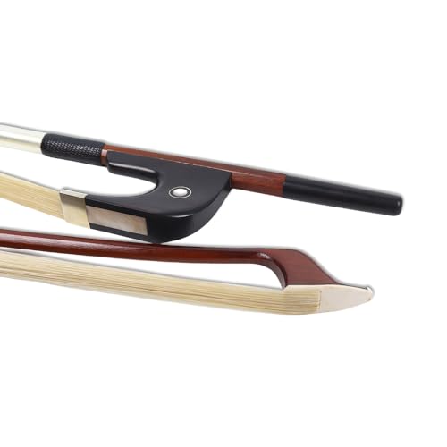 Yinfente 3/4 Aufrechte Kontrabassschleife aus Brasilholz, deutsche Schleife, natürliche Haarschleife, gut ausbalanciert