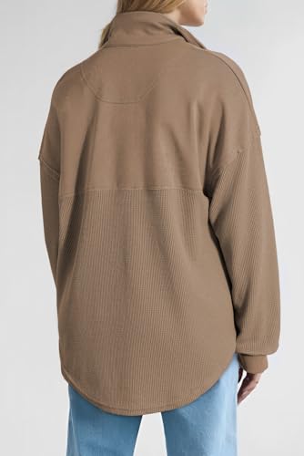 Image of SHEWIN Women Fall Sweatshirt Casual Half Zip Pullover Fall Top 2026 Clothes
