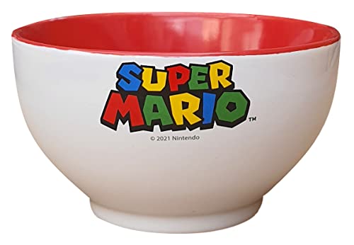 STOR S.L. Grande tasse Super Mario Bol à repas en céramique 500 ml - STSM386, Blanc