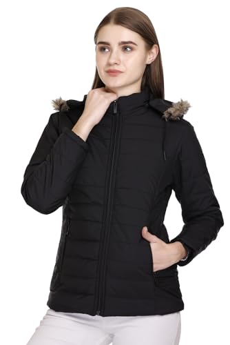 Image of RARE TIMES Women's Stylish Solid Full Sleeves Jacket | Winter Wear Quilted Jacket for Travelling | Regulaer Fit Puffer Jacket For Women