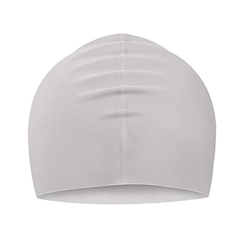 SUNTRADE Bonnet de bain étanche en silicone pour homme et femme - Poils longs et courts - Gris Cover