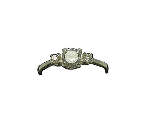 Bague en argent 925 massif avec 3 zircones : le cadeau d'anniversaire idéal