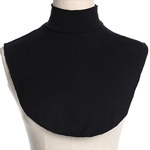Turtleneck Solid Dickey Detachable Fake Collar Half Mock for Women Men Wear Outer or in Sweater Hoodie