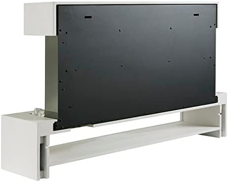 Endeavour Fires Fenwick Wall Mounted Electric Fireplace 110cm/43 1&2kW, 7 day Programmable Remote Control Fire with an off White Surround