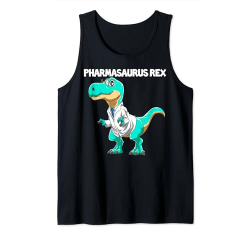 Farmacia T-Rex Farmacéutico Farmacia Dinosaurio Pharmasaurus Rex Camiseta sin Mangas
