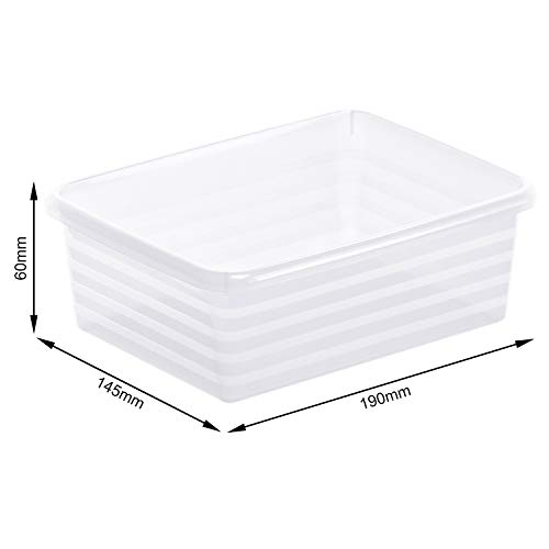 Rotho Linus Aufbewahrungsschale A6, Kunststoff (PP) BPA-frei, transparent, A6/4l (19.0 x 14.5 x 6.0 cm)