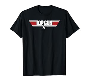 Top Gun Klassisches Weißes Logo T-Shirt