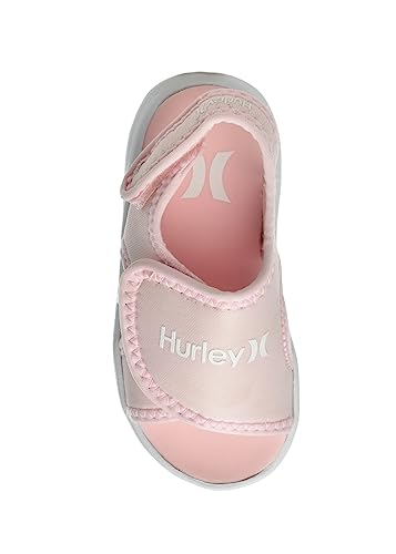 Hurley Maddy Kids' Sandals - Lightweight And Breathable Open-Toe Shoes For Boys And Girls, Perfect For Beach, Pool, And Outdoor Adventures, With Non-Slip Sole And Adjustable Straps For Comfortable And Secure Fit (Pink/White, Us_Footwear_Size_System, Toddler, Numeric, Medium, Numeric_7) #TOP2