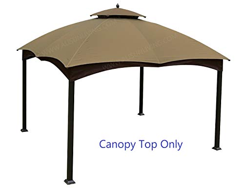 Alisun Replacement Canopy Top For Lowe's 10' X 12' Gazebo #Tpgaz17-002C (Golden Brown Canopy Top Only) #TOP1